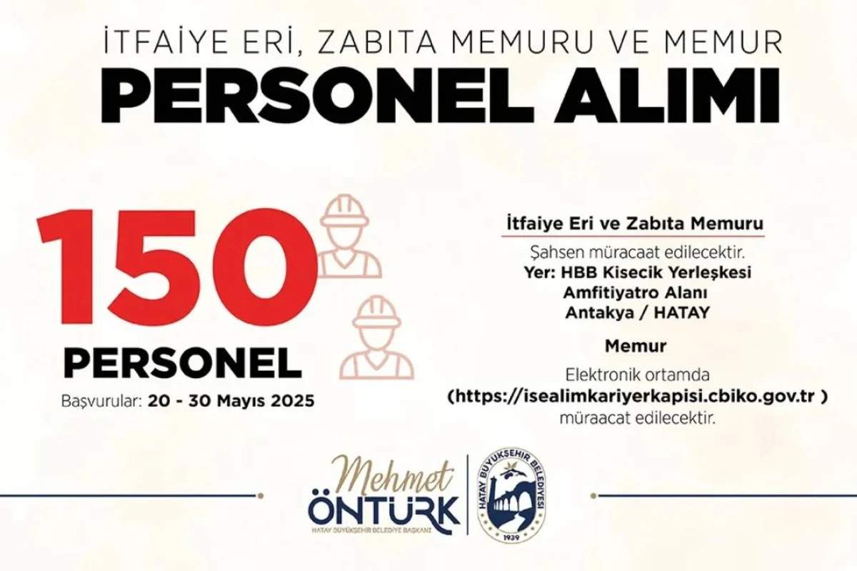 B&Uuml;Y&Uuml;KŞEHİR 150 MEMUR ALIMI YAPIYOR