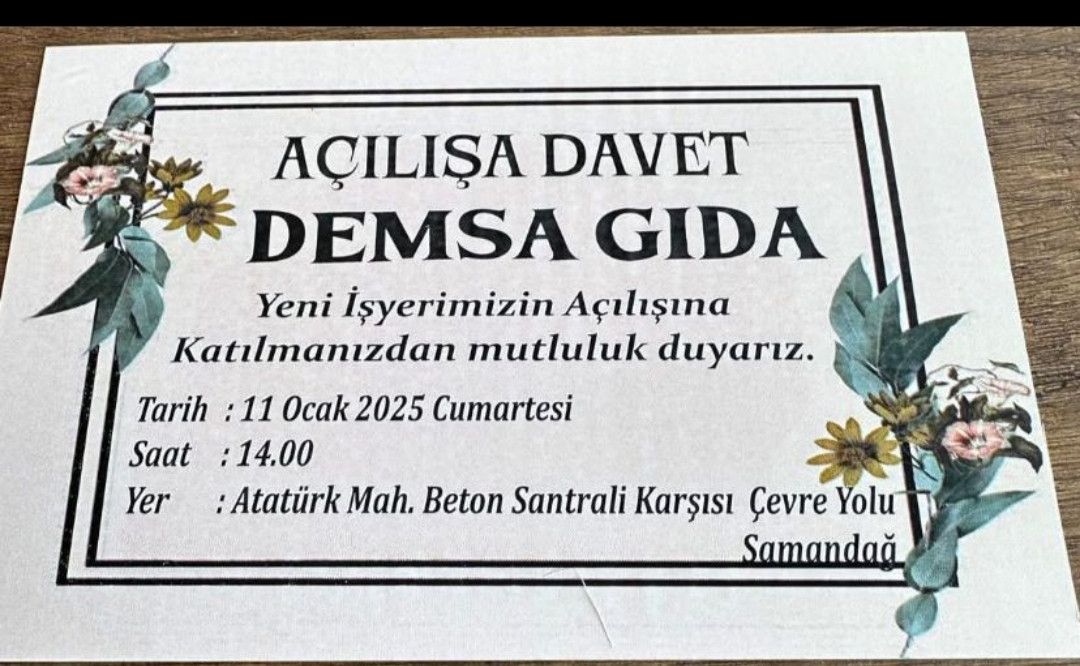 DEMSA GIDA YENİ İŞ YERİNİN AÇILIŞINI GERÇEKLEŞTİRİYOR