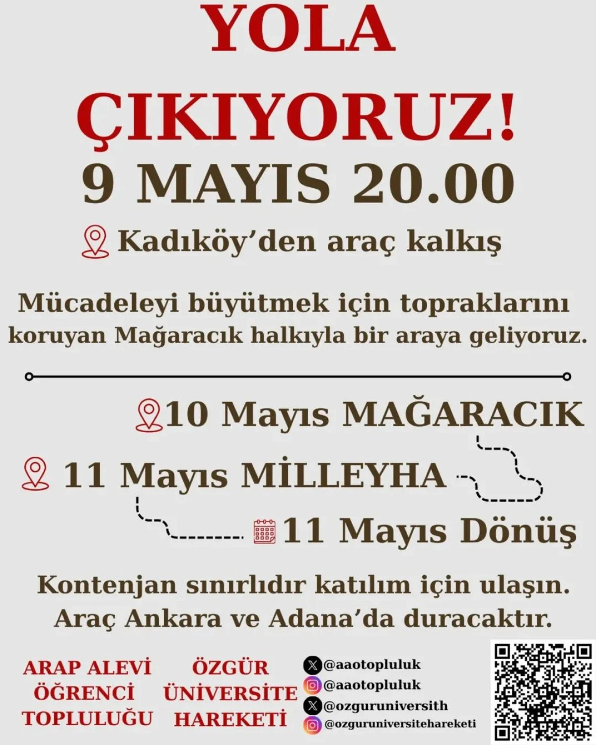 Mağaracık Halkıyla Dayanışma İ&ccedil;in Yola &Ccedil;ıkılıyor! 