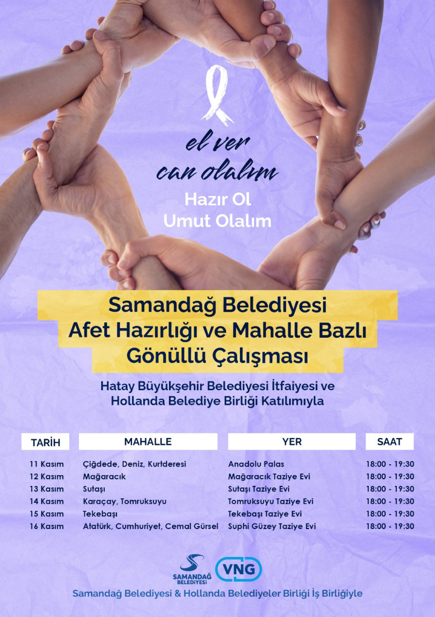 Samandağ Belediyesi, Afet Hazırlığı İçin Mahalle Bazlı Gönüllü Çalışması Başlattı