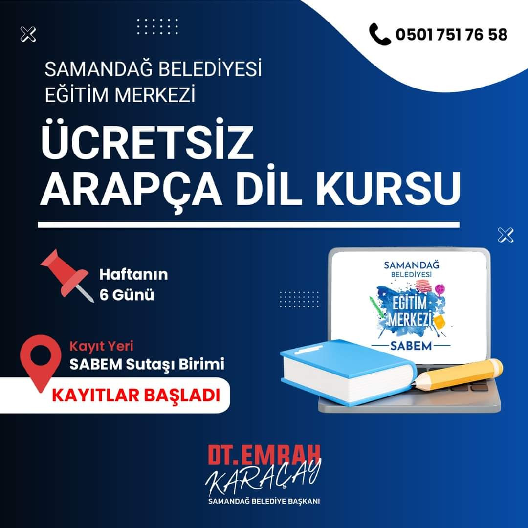 Samandağ Belediyesi’nden Ücretsiz Arapça Dil Kursu